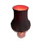 Clichy glass base table lamp with 20th-century lampshade