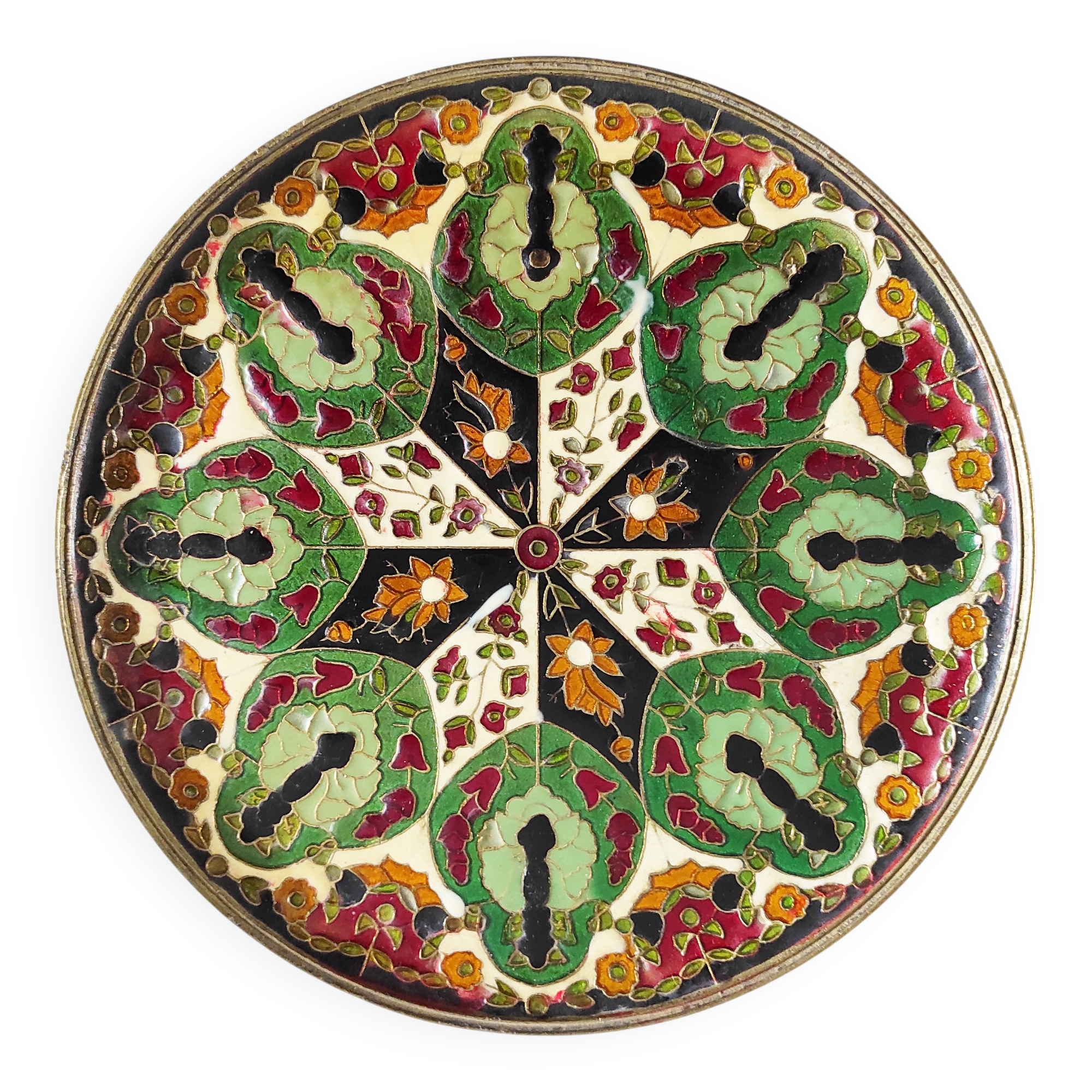Enamelled metal catch-all tray