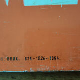 Old sheet metal plate "Mandarin force and drive" 40x66 1964