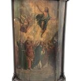 Half-moon corner cabinet decorated with a biblical scene, 19th century