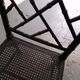 Black lacquered chair, faux bamboo, Chippendale, Jonathan Adler