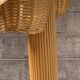 Pencil Reed rattan bamboo coconut palm tree floor lamp, Mario Lopez Torres, 1970s