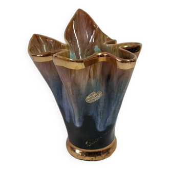 Flamed stoneware vase