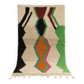 Tapis en laine naturelle fait main taille 100 x 200 cm