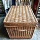 Trunk, chest in woven wicker