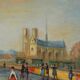 Michel PABOIS : Paris, Vue sur Notre Dame, huile sur toile originale signée