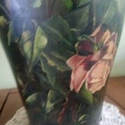 Double-handled vase with roses by Georges Weissenburger, École de Nancy.