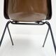 Brown and black set of 6 Polyprop chairs on a metal frame. The Polyprop cha
