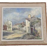 Augizeau Gabriel Large Oil on Canvas Signed Titled Sigournais Vendée