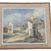 Augizeau Gabriel Large Oil on Canvas Signed Titled Sigournais Vendée