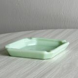 Green opaline ashtray, retro design,