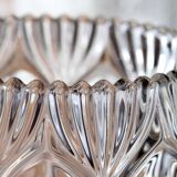 Vase vintage en verre lourd clair par Rudolfova Huť / République tchèque / années 1960