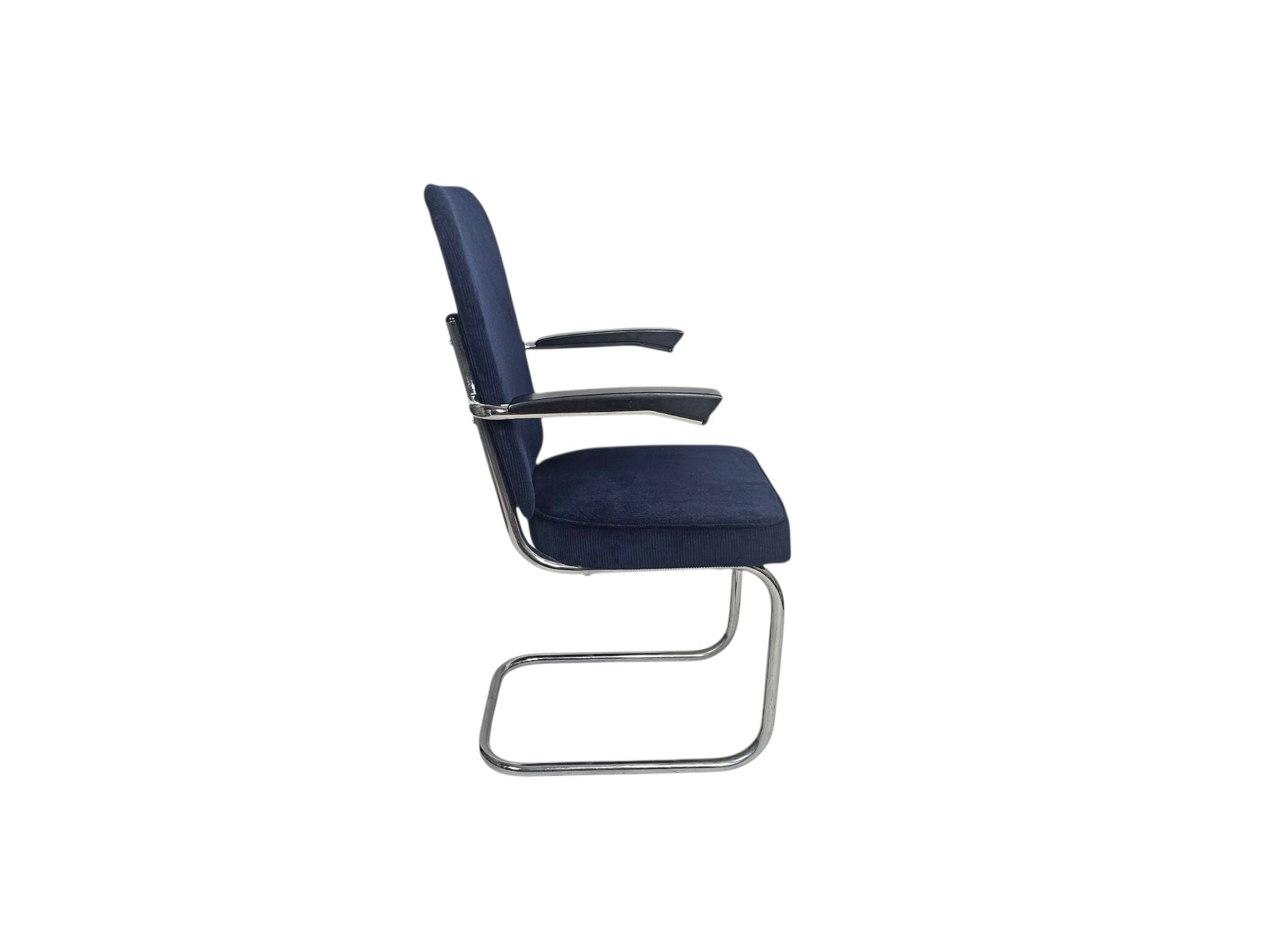 Dutch design - Gebr. de Wit - tubular frame - corduroy - chrome - Bakelite