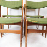Set of four dining room chairs in teak by Erik Buch, 1960s