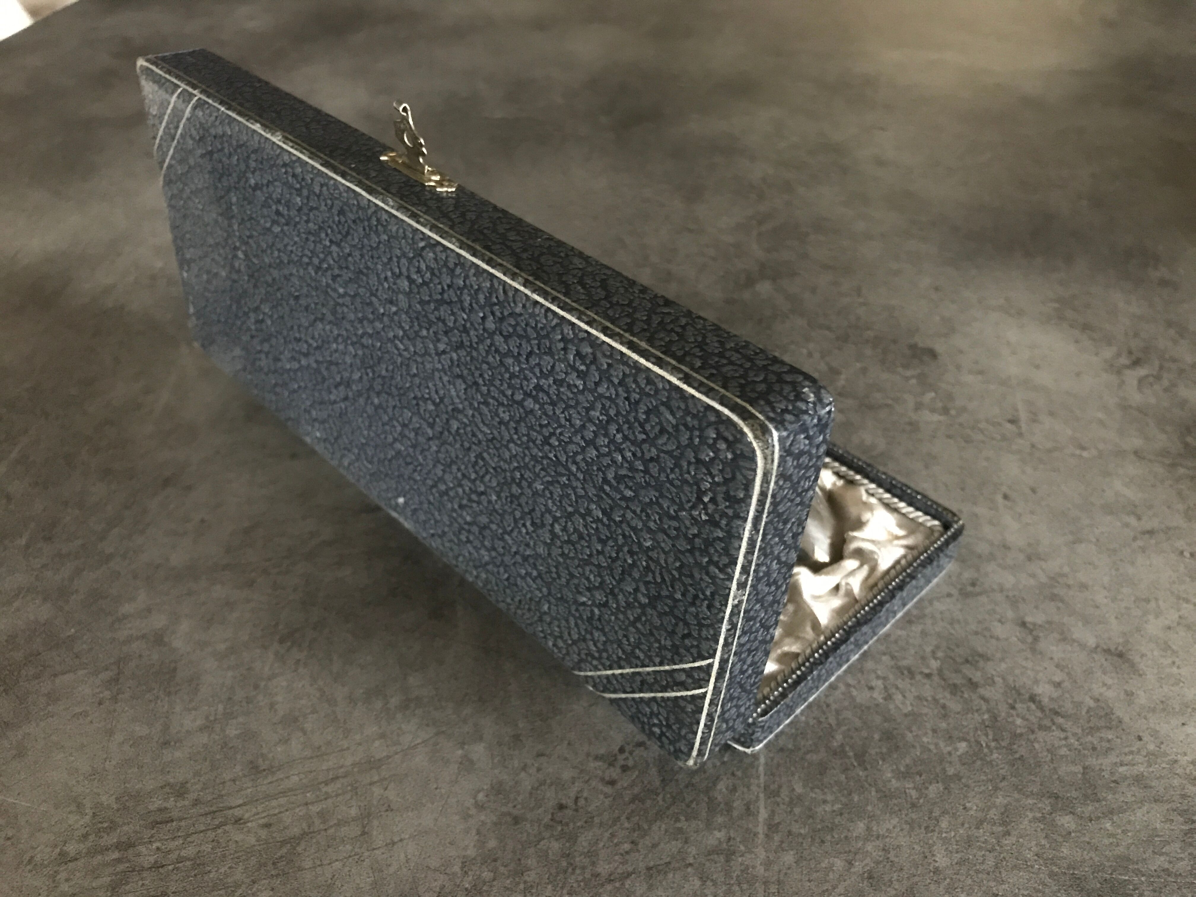 Case with cutlery christofle fork and spoon in silver metal