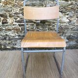 Remploy English industrial sled chairs from the 50s and 60s