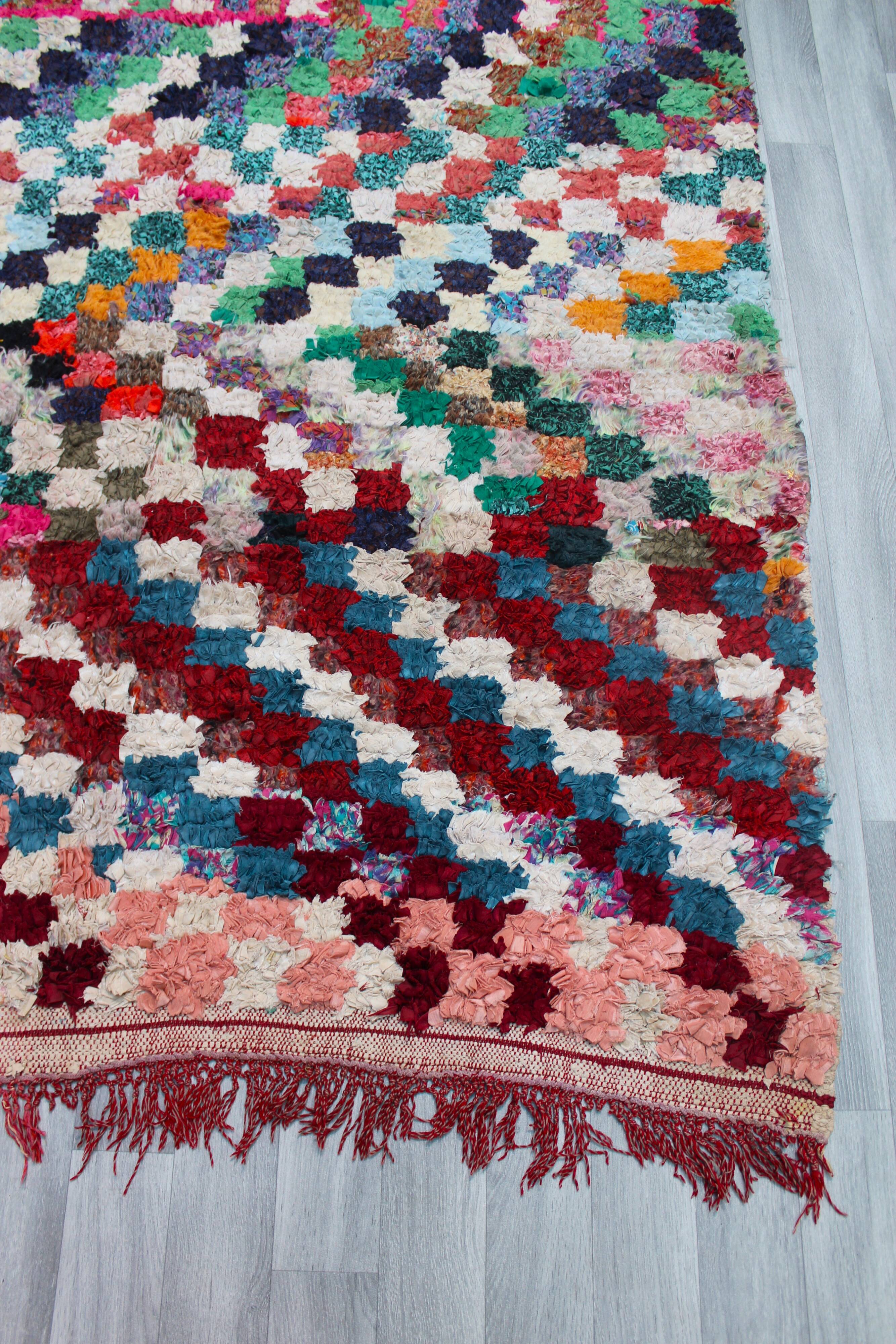 Moroccan rug, Boucherouite, Berber boucherouite carpet,boucherouite Moroccan berber carpet.