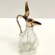 Vintage Brass and Murano Glass Liqueur Decanter or Whiskey Noggin, Italy