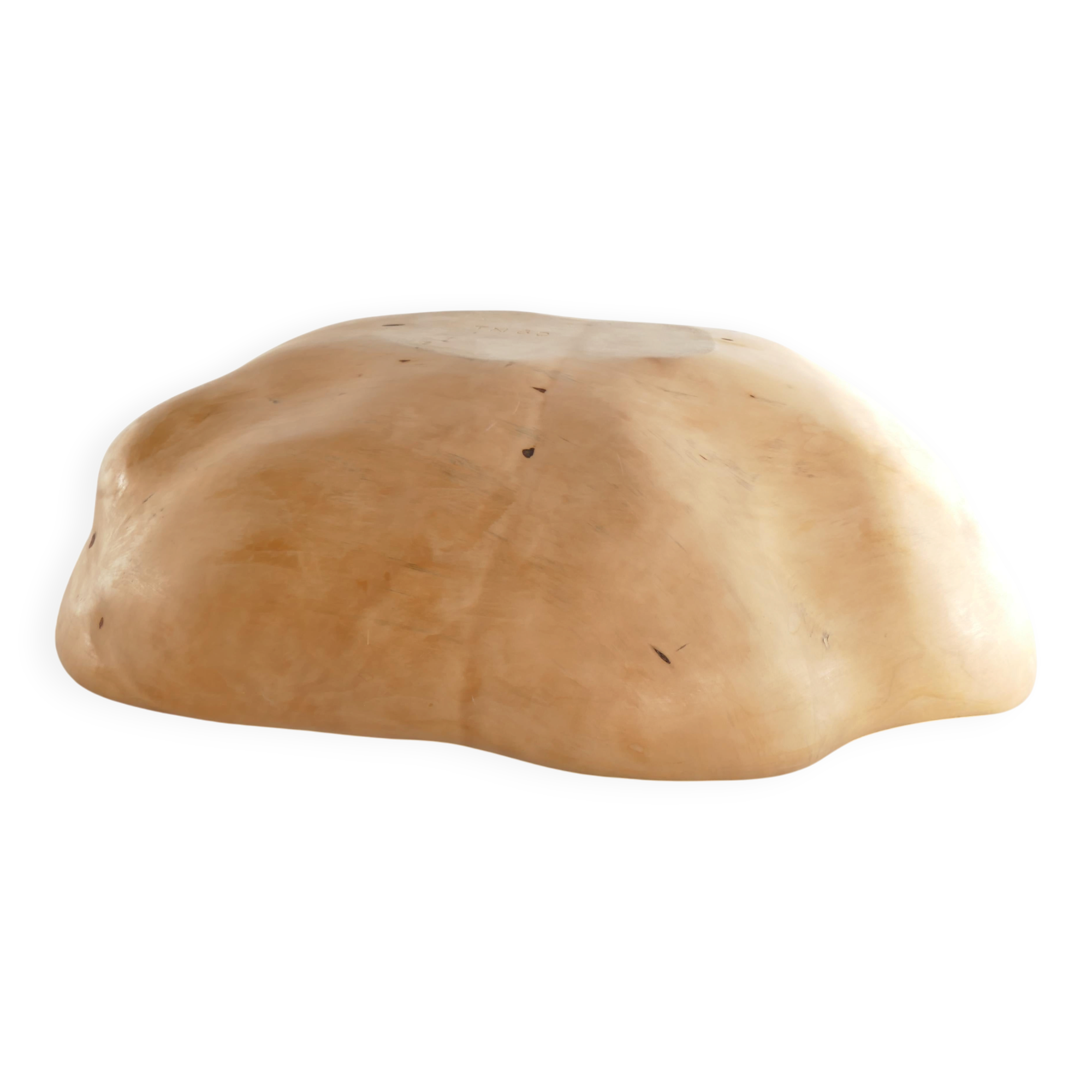 Swedish Burl Wood Bowl, Signed TN 1980