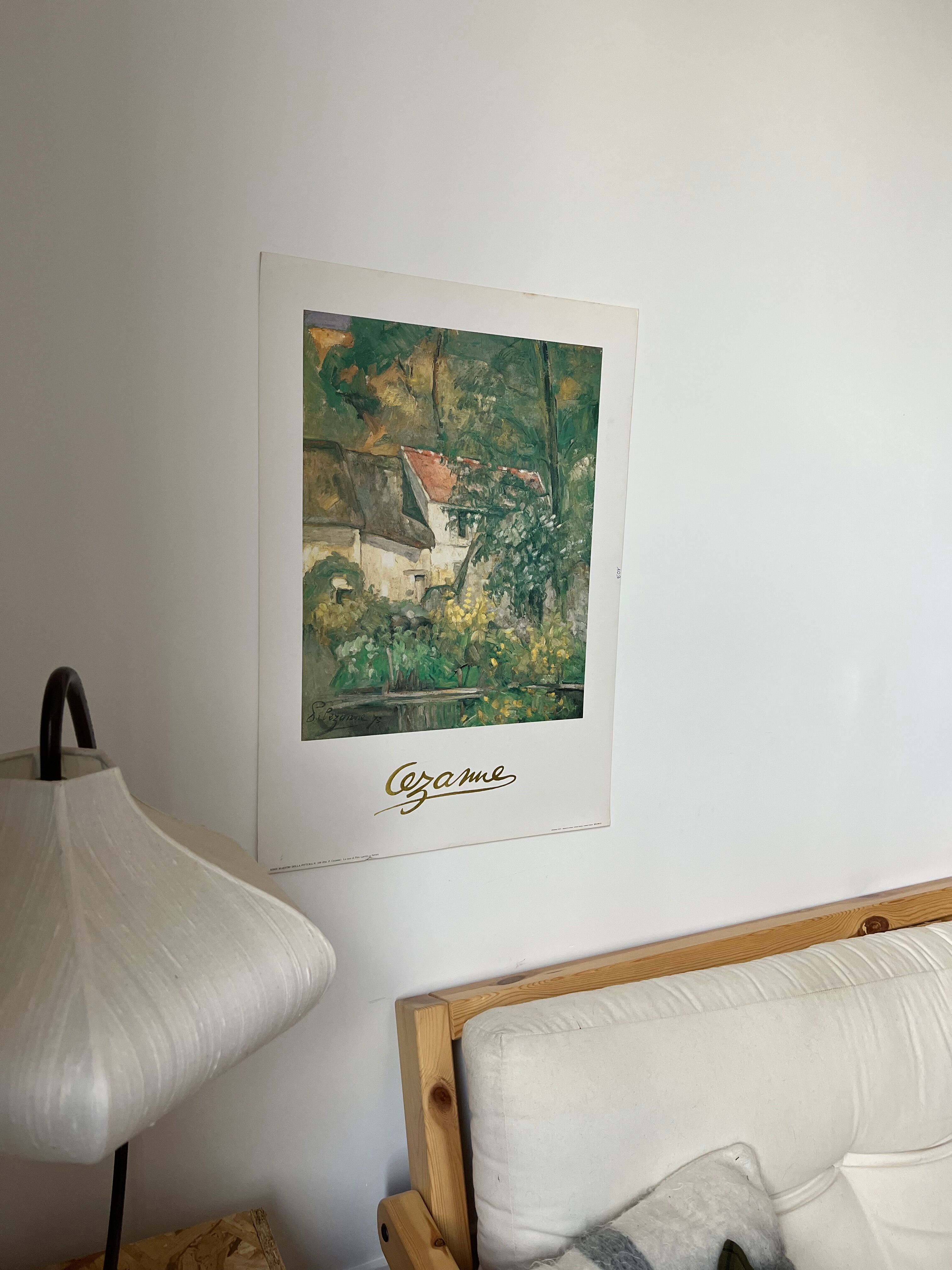 Museum poster reproduction of classical painting The House of Father Lacroix in Auvers by Cézanne