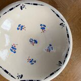 Two hollow dishes in glazed ceramic old model flora KG France luneville