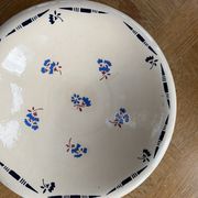 Two hollow dishes in glazed ceramic old model flora KG France luneville