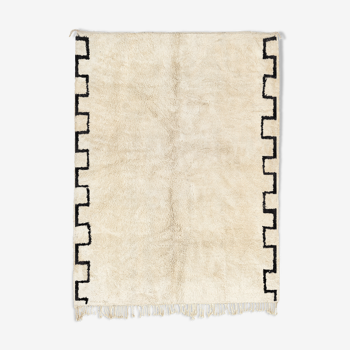 Modern white Moroccan carpet 90x150cm