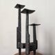 brutalist design candle holder wrought iron handcrafted ironwork art