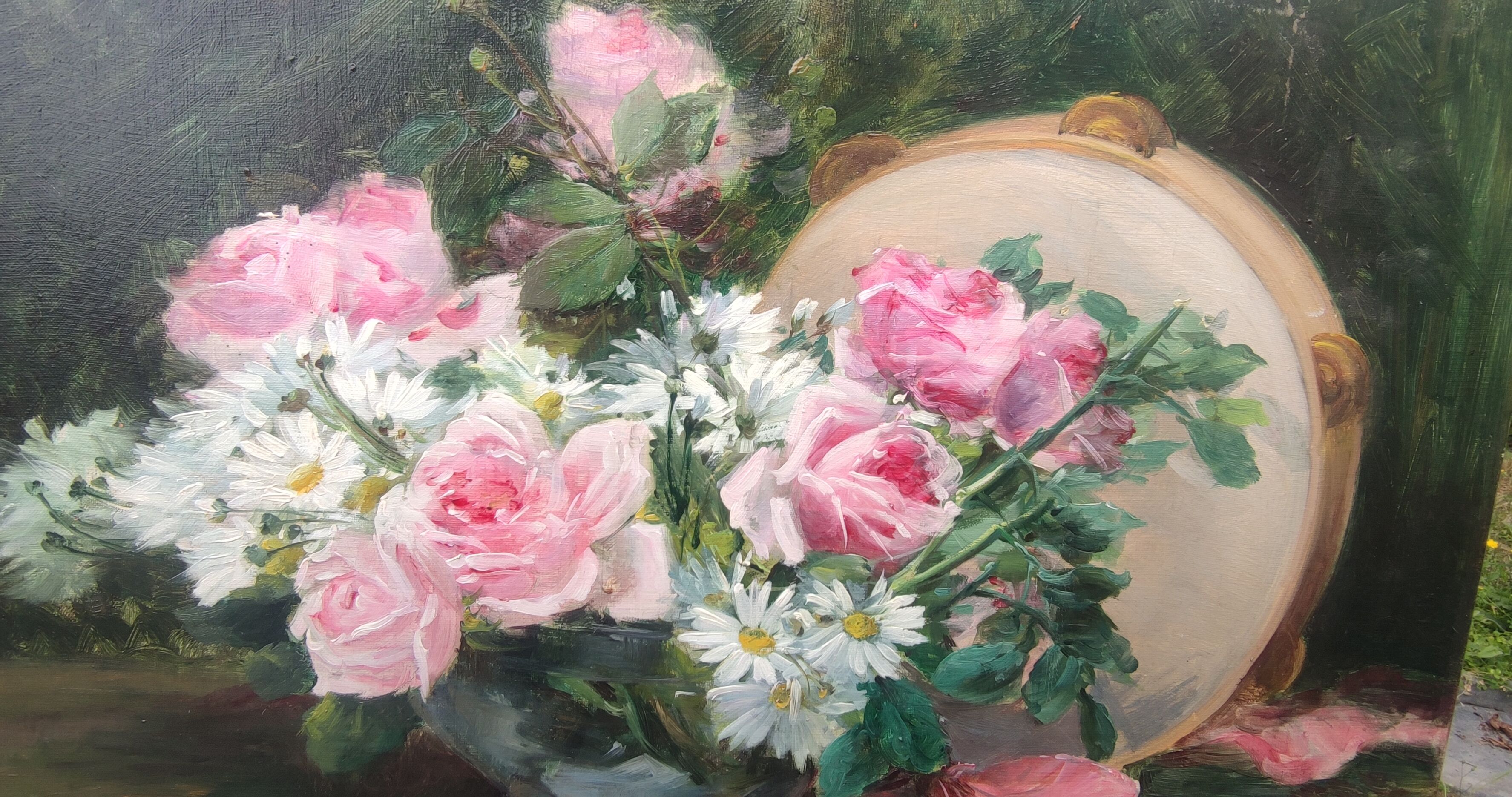 Old oil painting still life F.Trarbach Cantin