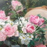 Ancienne peinture à l huile nature morte F.Trarbach Cantin