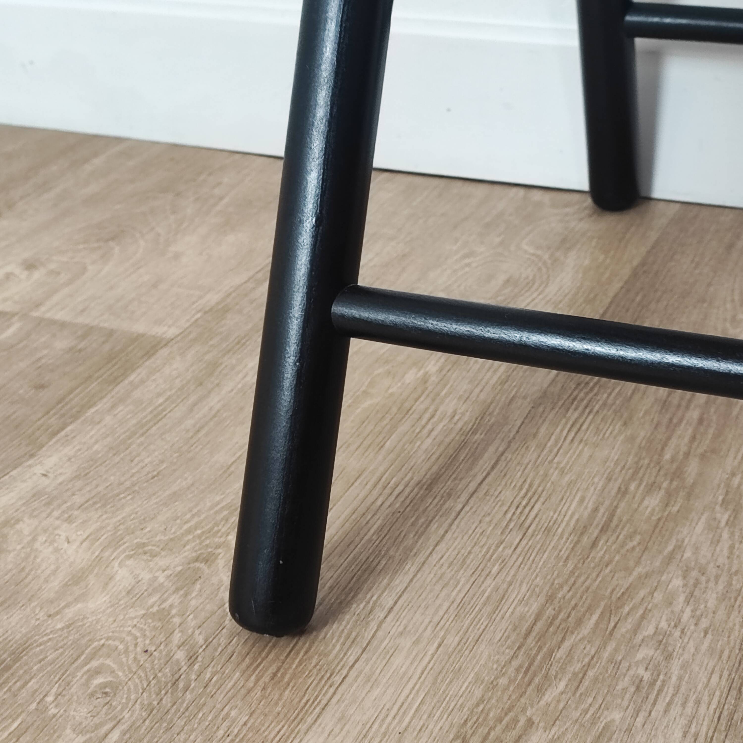 Chaises pliantes en bois et rotin