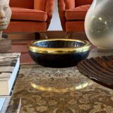 Mid-century brass and wood bowl, Italy 1970s
