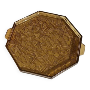 Plateau en verre fumé