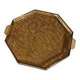 Smoked glass Art Deco tray