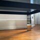 Italian rectangular coffee table in smoked glass vintage 1970