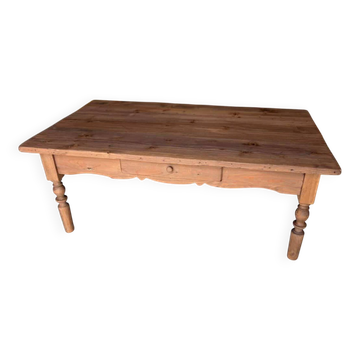 Old wooden farmhouse-style coffee table