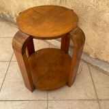 Art Deco pedestal table 1920 in solid wood