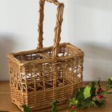 Wicker bottle basket 1970