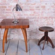 Mid-Century Czech Beech Piano Stool, 1940s