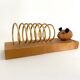 Porte-lettres de souris vintage / organisateur de bureau, organisateur de poste, bois et laiton