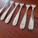 Christofle - Set of 6 Dax model cake forks in silver-plated metal