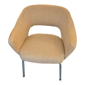 fauteuil mid-century, - beige