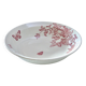 Large 19th century pink ironstone salad bowl with birds, dragonfly and butterflies, Badonviller