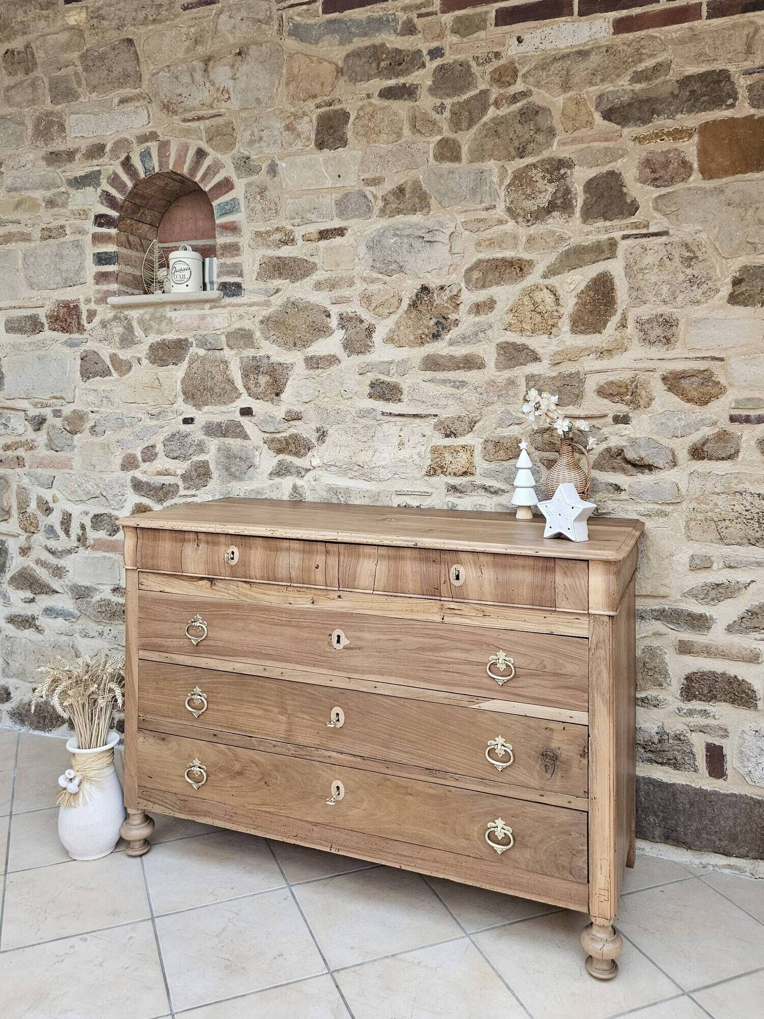 Antique walnut chest of drawers
