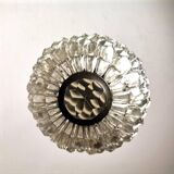 Portuguese Mid Century clear crystal acrylic tall hanging lamp for high ceilings, 1960s