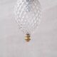 Mid-century brass and glass thin pendant light