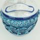italian mid century VASE nuovo rinascimento relief decor white blue turquoise