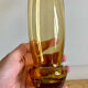 6 amber blown glass water glasses