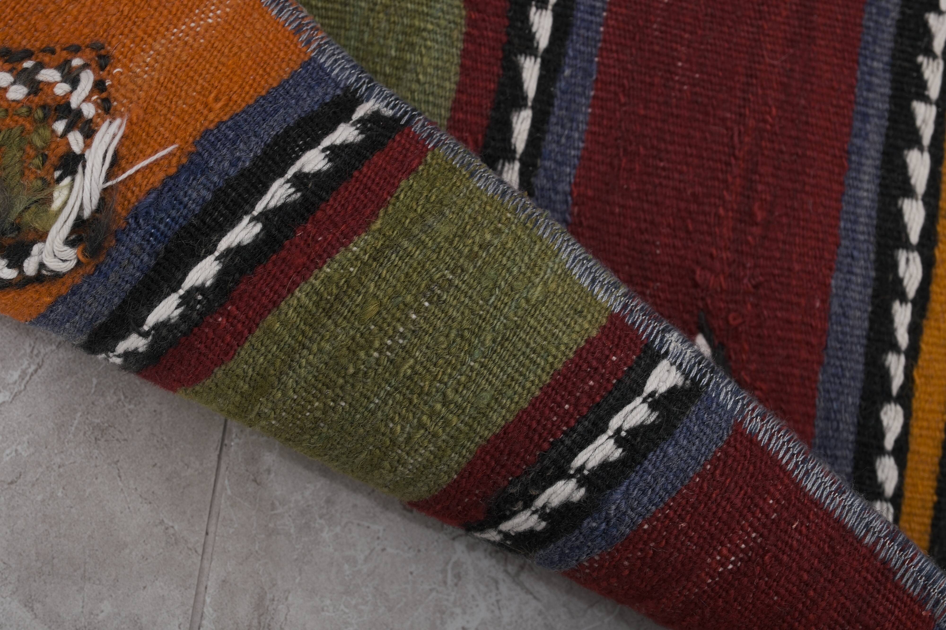 Vintage Turkish Oushak Rug Handwoven 67x592 cm