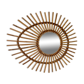 Rattan mirror